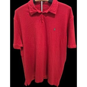 John Varvatos Polo Shirt Mens XL Red Short Sleeve Cotton USA Modern Classic